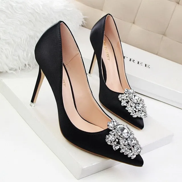 Women Fashion Crystal High Heel Shoes