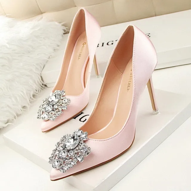 Women Fashion Crystal High Heel Shoes