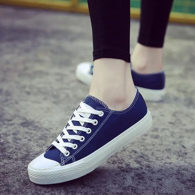 Women shoes 2018 new white canvas shoes