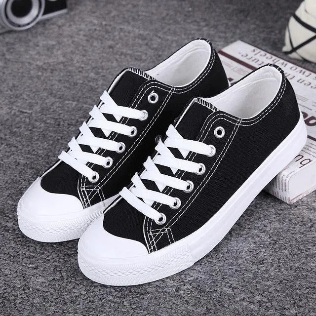 Women shoes 2018 new white canvas shoes