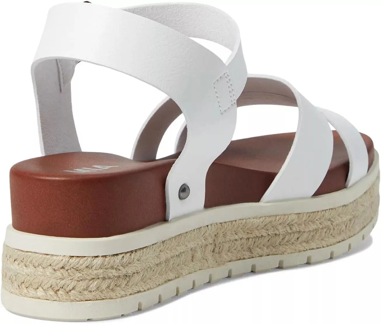 Women's Shoes MIA EVANA Platform Espadrille Wedge Sandals MH2326B WHITE