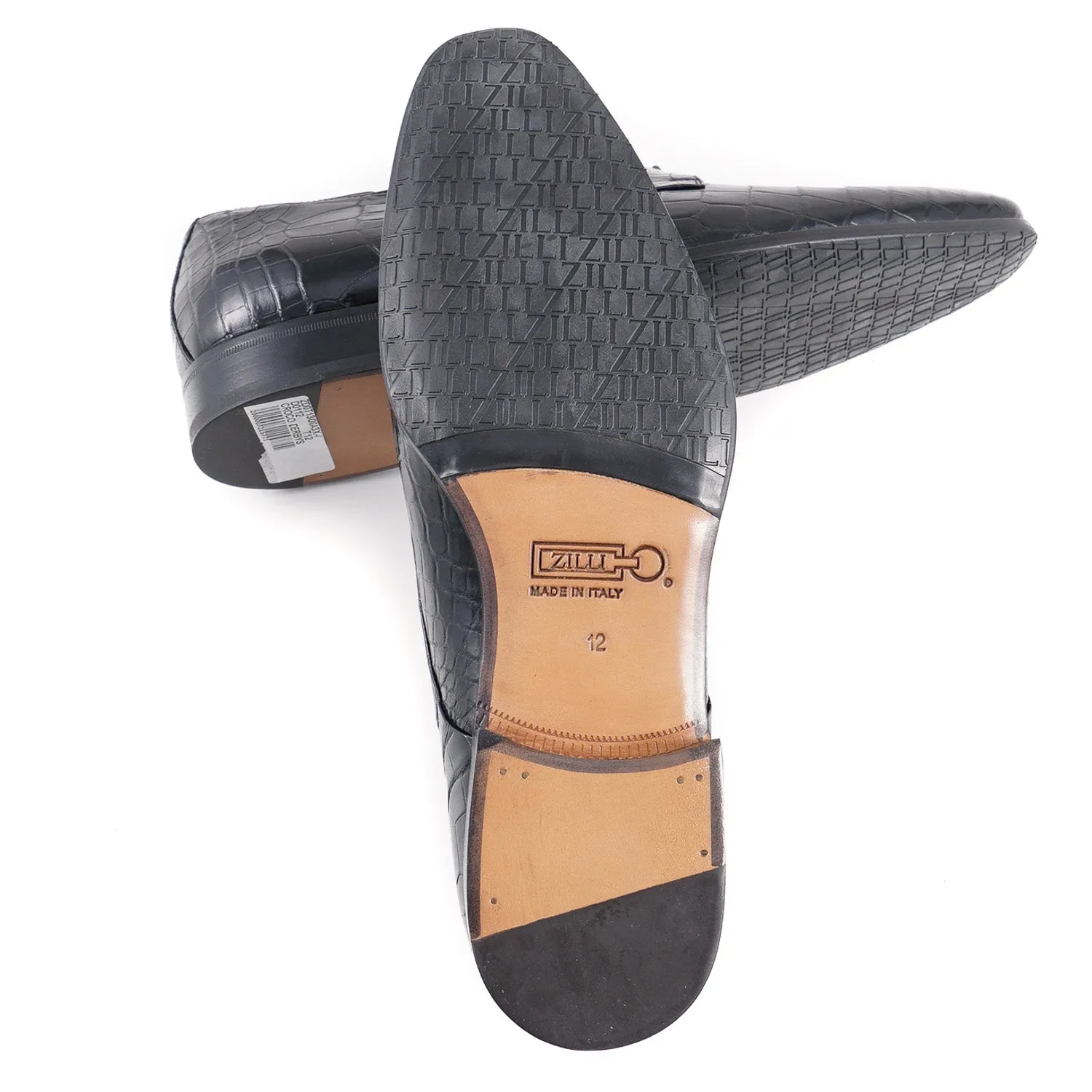 Zilli Black Full Crocodile Derby